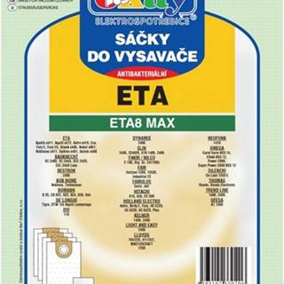 Vrecká do vysávača Eta ETA 8 MAX, antibakteriálne, 8ks