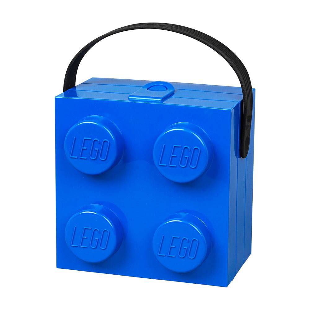 LEGO® Modrý úložný box s rukoväťou LEGO®