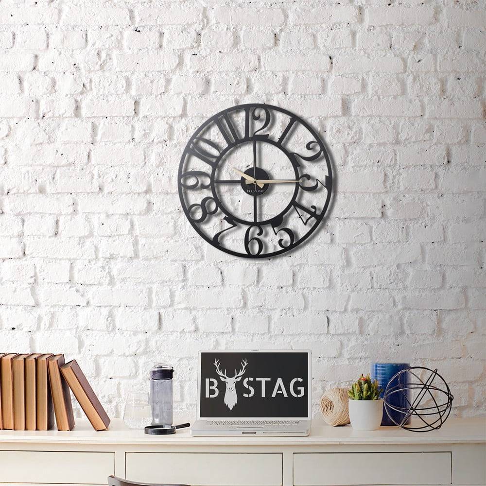 Bystag Kovové nástenné hodiny The Old Times, 50 × 50 cm